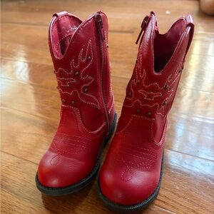 Toddler Nina Kids Red Western Boots